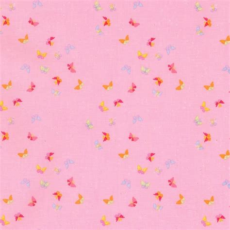 Timeless Treasures Metallic Fairy Trail Mini Butterflies, Pink